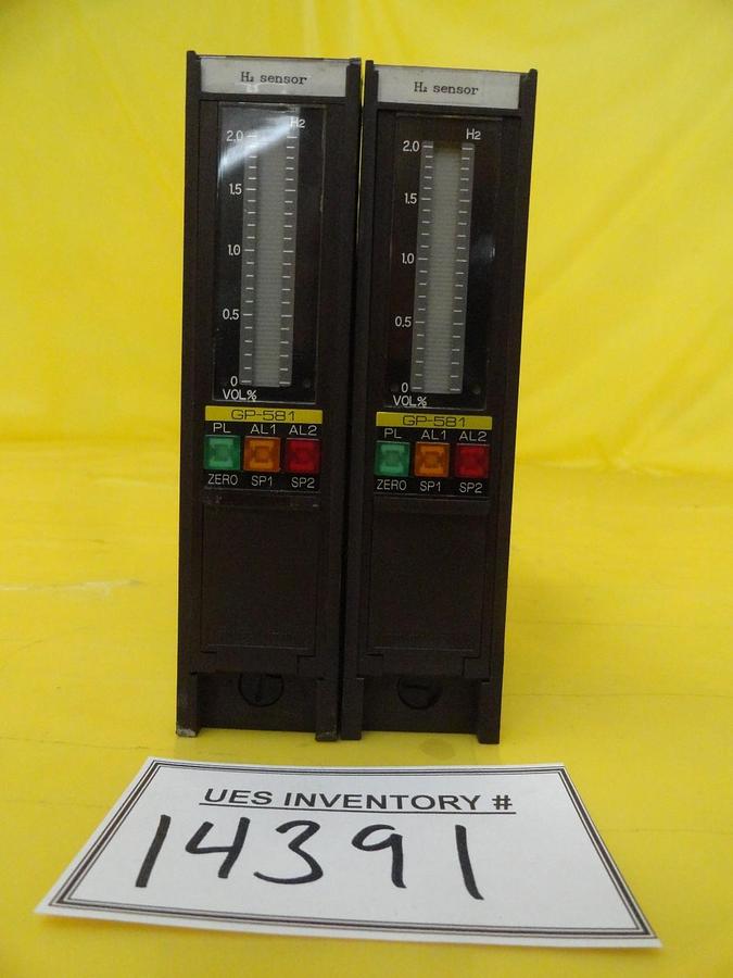 Used Riken Keiki RKP-62069 Indicator Alarm H2 Sensor GP-581 Lot of 2 Used Working