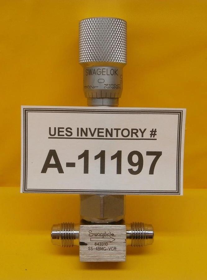 Used Swagelok SS-4BMG-VCR Metering Bellows Sealed Valve NUPRO Used Working