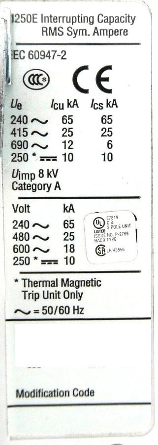 Used Eaton JGE3150FAW Circuit Breaker J250E JGE3250NN Reseller Lot of 2 Working