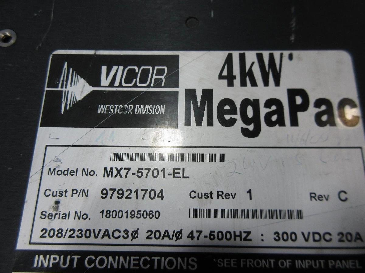 Used Vicor MX7-5701-EL Power Supply 4kW MegaPac Used Working