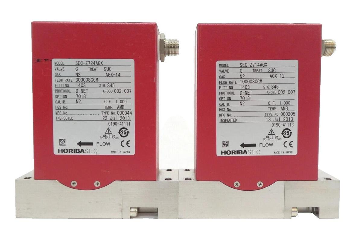 Used Horiba STEC Z700 Mass Flow Controller MFC SEC-Z724AGX SEC-Z714AGX Lot of 8 Spare