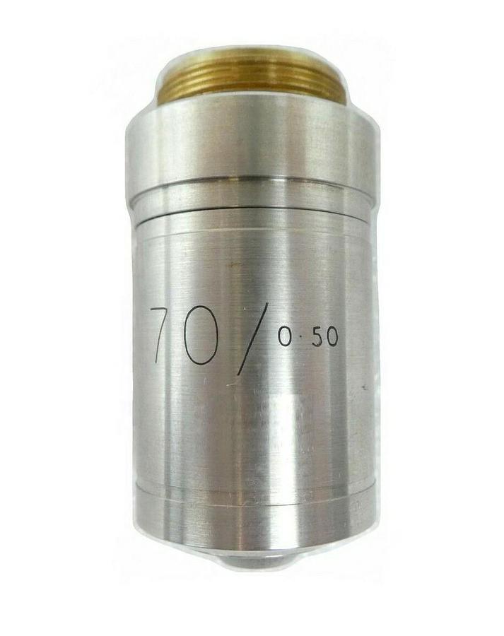 Used Bio-Rad 70/0.50 Microscope Silver Objective Quaestor Q7 System Working Surplus