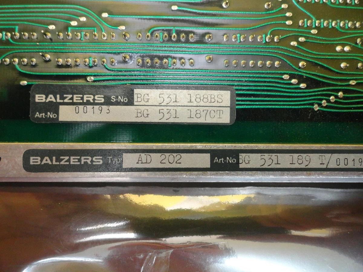 Used Balzers BG 531 189 T Integrate Circuit AD 202 PCB Board BG 531 187 CT Used