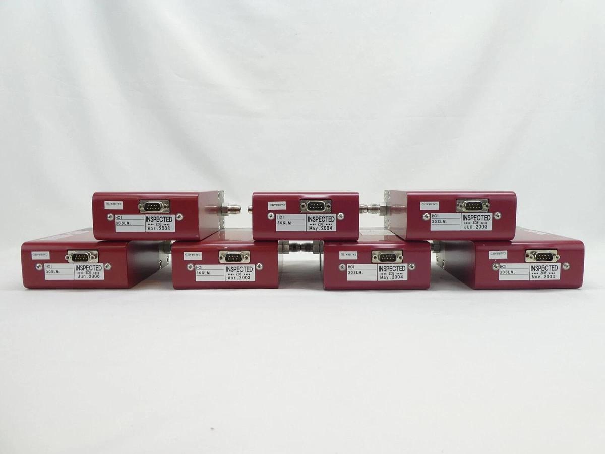 Used STEC SEC-4550M Mass Flow Controller 30 SLM HCl Reseller Lot of 7 Working