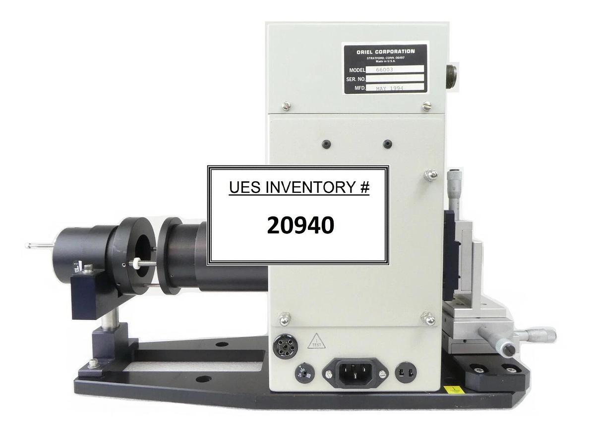 Used Ultrapointe 1000 UV Arc Lamp Focusing Lens Module Oriel 66003 Micrometer Working