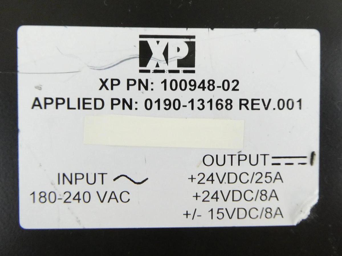 Used XP Power 100948-02 Power Supply AMAT Applied Materials 0190-13168 Working Spare