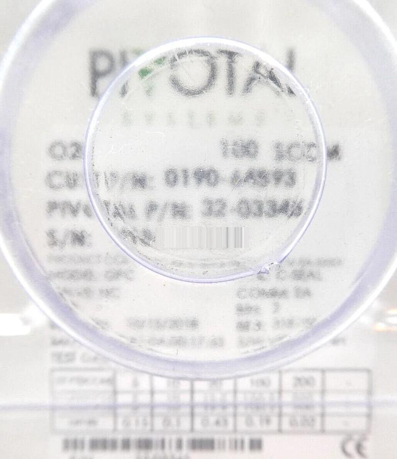 Pivotal 32-03345 Mass Flow Controller MFC 100 SCCM O2 0190-64893 New Surplus