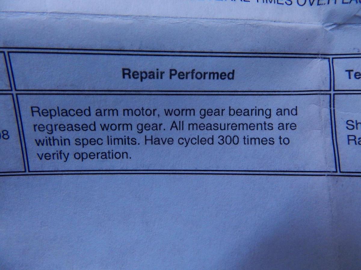 Used Hine Design 94-3374 860 Vacuum Arm Assembly RND QTZ 01102-003 Asyst Refurbished