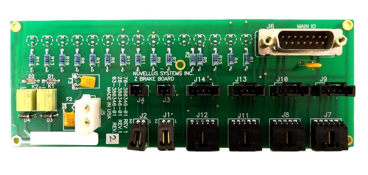 Used Novellus Systems 76-380346-01 Z Brake PCB Board 26-380346-01 Working Spare