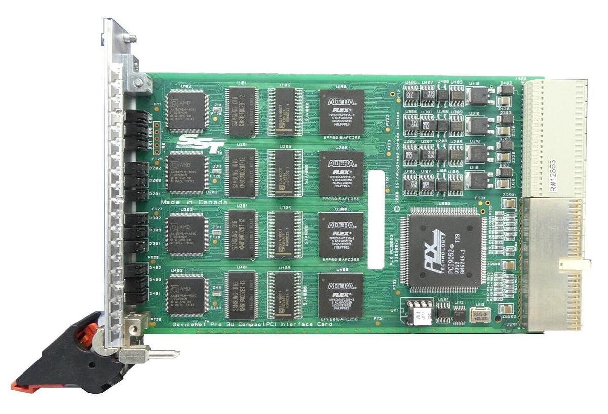Used SST Woodhead PLX PCI9052 DeviceNet Pro 3U ComactPCI Interface PCB Card Working