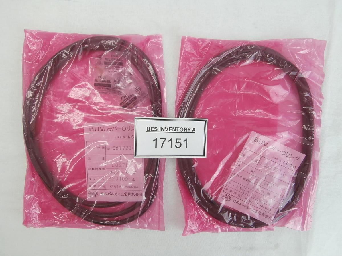 Valqua 6X1720LE BUVc O-Ring D0270 Fluoride Reseller Lot of 2 Ulvac ZX-1000 New