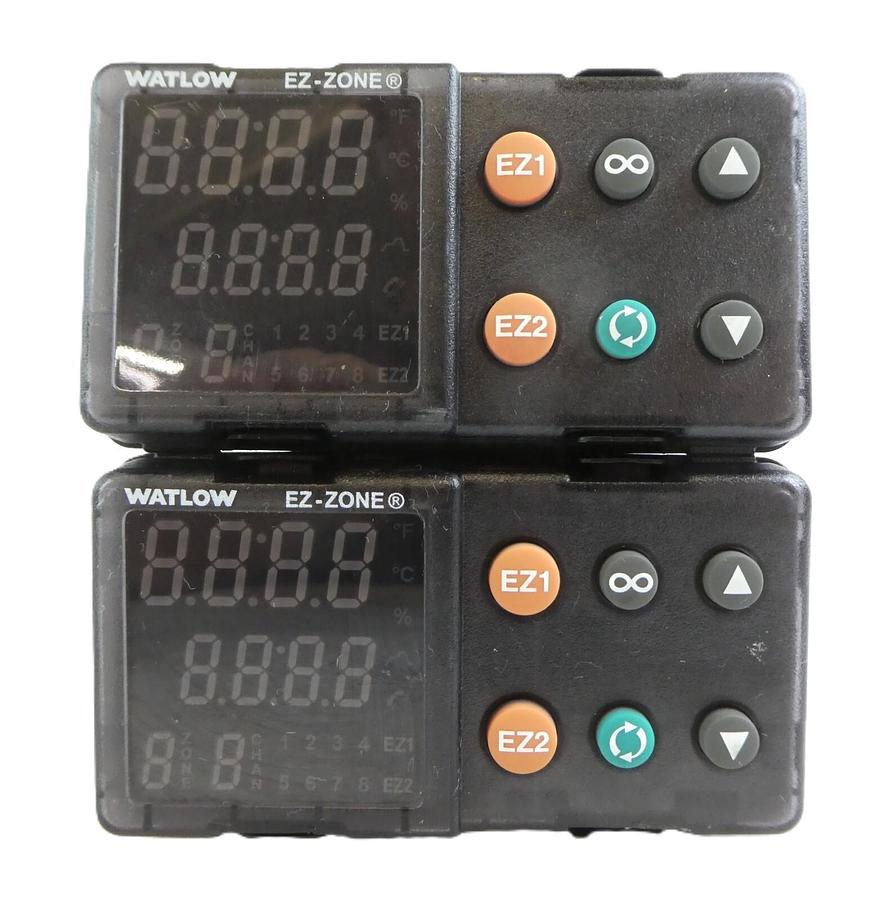 Used Watlow PM9C4CC-2CFJAAA Temperature Controller EZ-ZONE Reseller Lot of 2 Working
