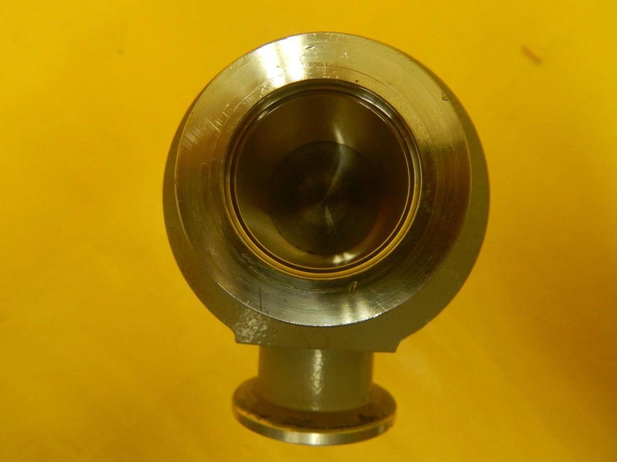 Used Balzers BP V15 513 Vacuum Right Angle Valve EVA 025 P BPV15513 Used Working