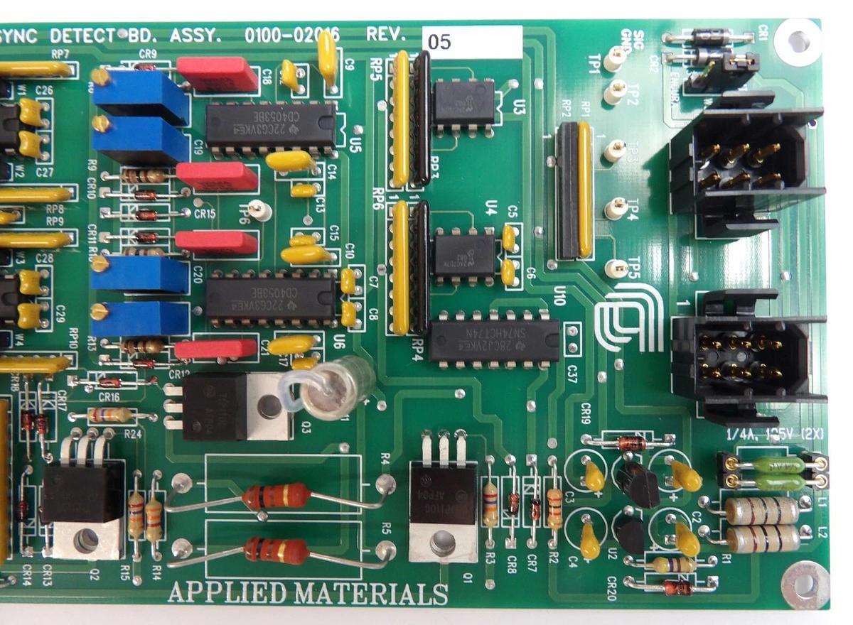 Used AMAT Applied Materials 0100-02016 Analog Sync Detect PCB Assembly Working Surplu
