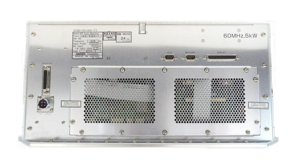 Used Daihen AMN-50B2-V RF Auto Matcher 60 MHz @ 5000 Watts Working Surplus