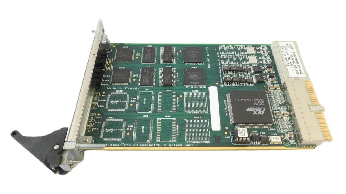 Used SST Woodhead DNP-CPCI-3U-4 DeviceNet Scanner PCB Card AMAT 0190-16927 Working