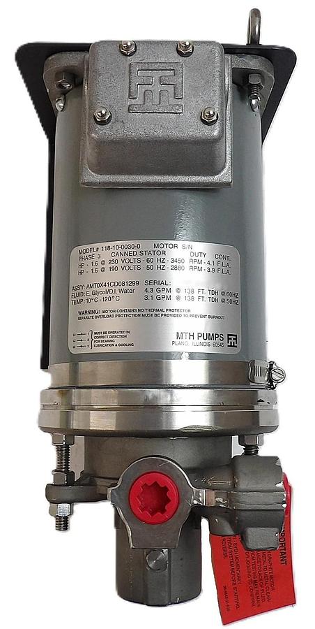 MTH Tool Company 118-10-0030-0 3-Phase Glycol Chiller Pump Canned-Stator New