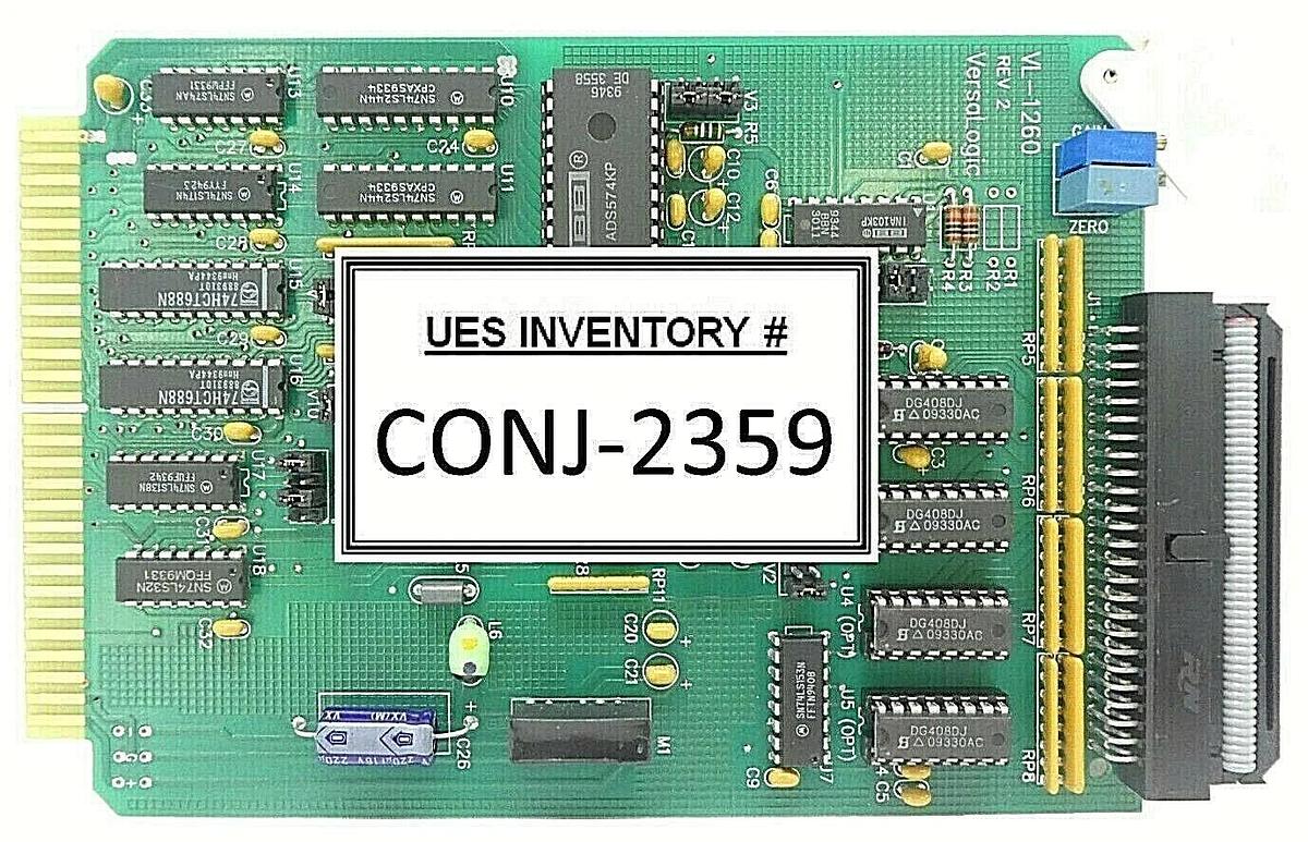 Used VersaLogic VL-1260 Analog Input PCB Card Rev. 2.00 Varian 350D Implanter Working