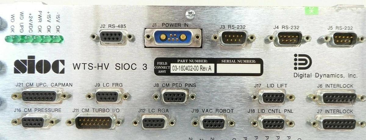Used Digital Dynamics 2-122156-00 WTS-HV SIOC 3 Control Novellus 02-161289-00 Working