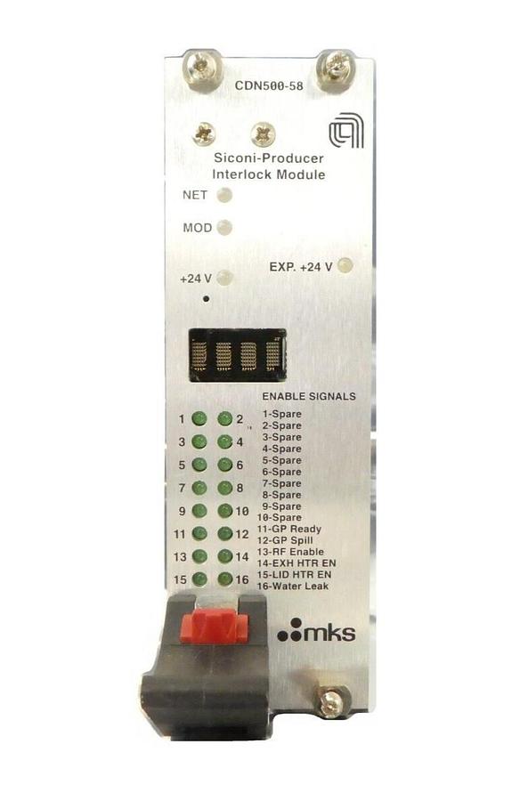 Used MKS Instruments AS01500-58 Interlock Module PCB CDN497 AMAT CDN500-58 Working