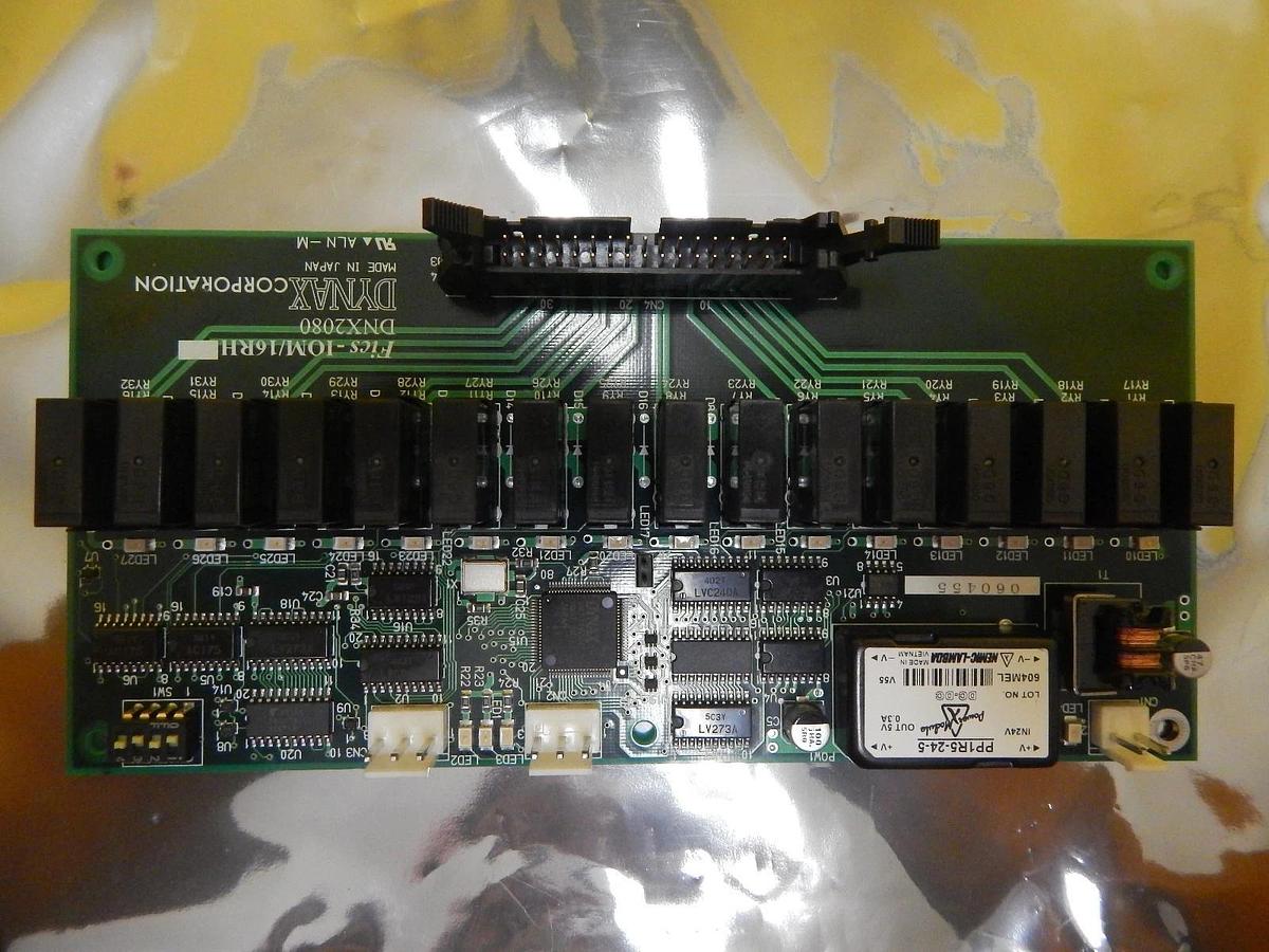 Used Dynax DNX2080 Terminal Relay Board PCB Fics-IOM/16RH TEL T-3044SS Used Working