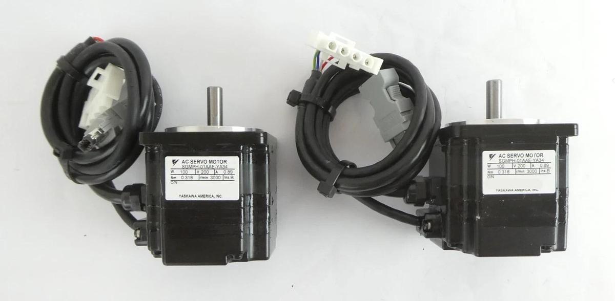 Yaskawa SGMPH-01AAE-YA34 Servo Motor Reseller Lot of 8 New Surplus