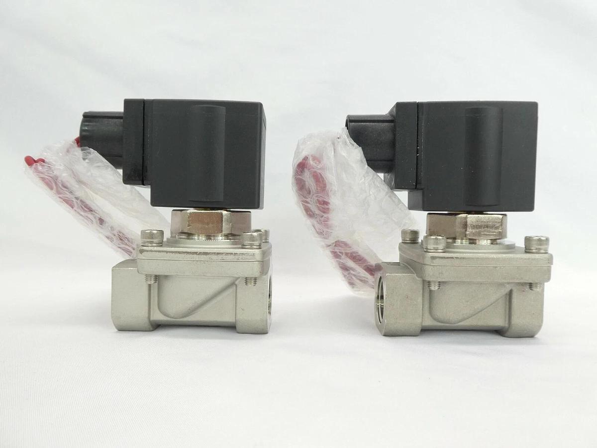 SMC VXZ2240J-04-2CR1 2-Way Media Valve Lot of 2 New Surplus