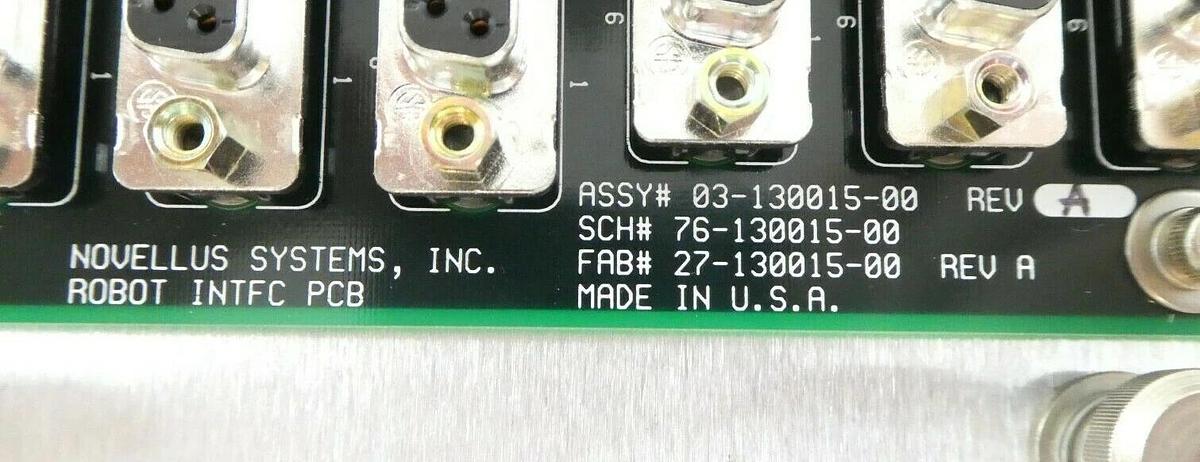 Used Novellus Systems 03-130015-00 Robot Interface PCB Assembly 02-140605-00 Working