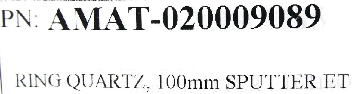 AMAT Applied Materials 0200-09089 100MM Quartz Ring Sputter ET Lot of 13 New