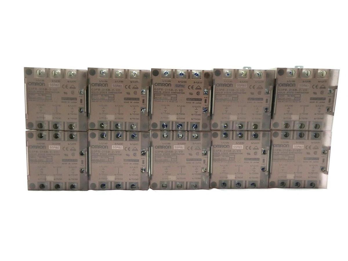Used Omron G3PB-215B-2-VD Solid State Relay G3PB Lot of 10 Working Surplus