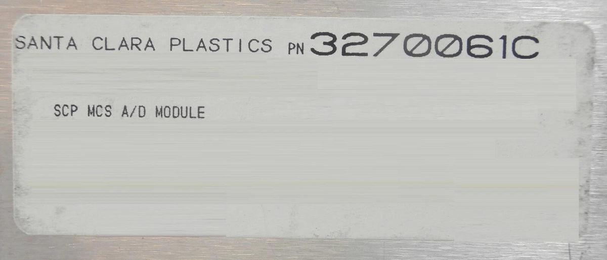 Used SCP Santa Clara Plastics 3270061C MCS A/D Analog to Digital Module Working Spare