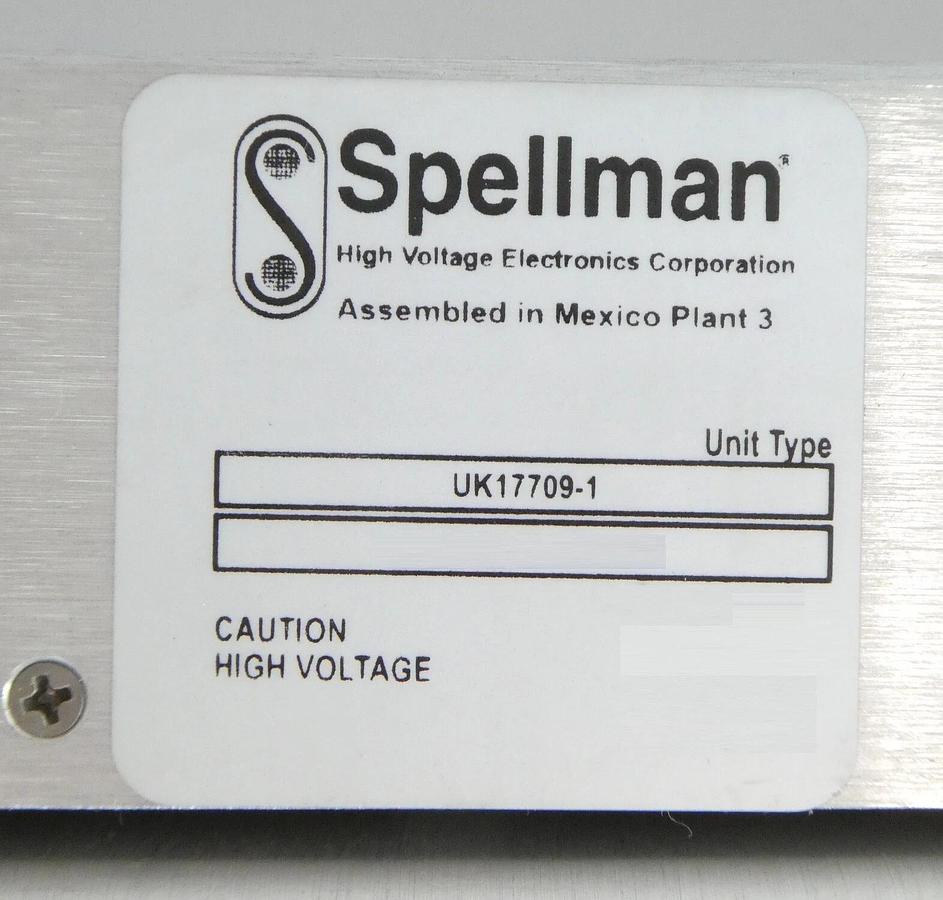 Used Spellman UK17709-1 High Voltage Power Supply Module Spectrometer Working