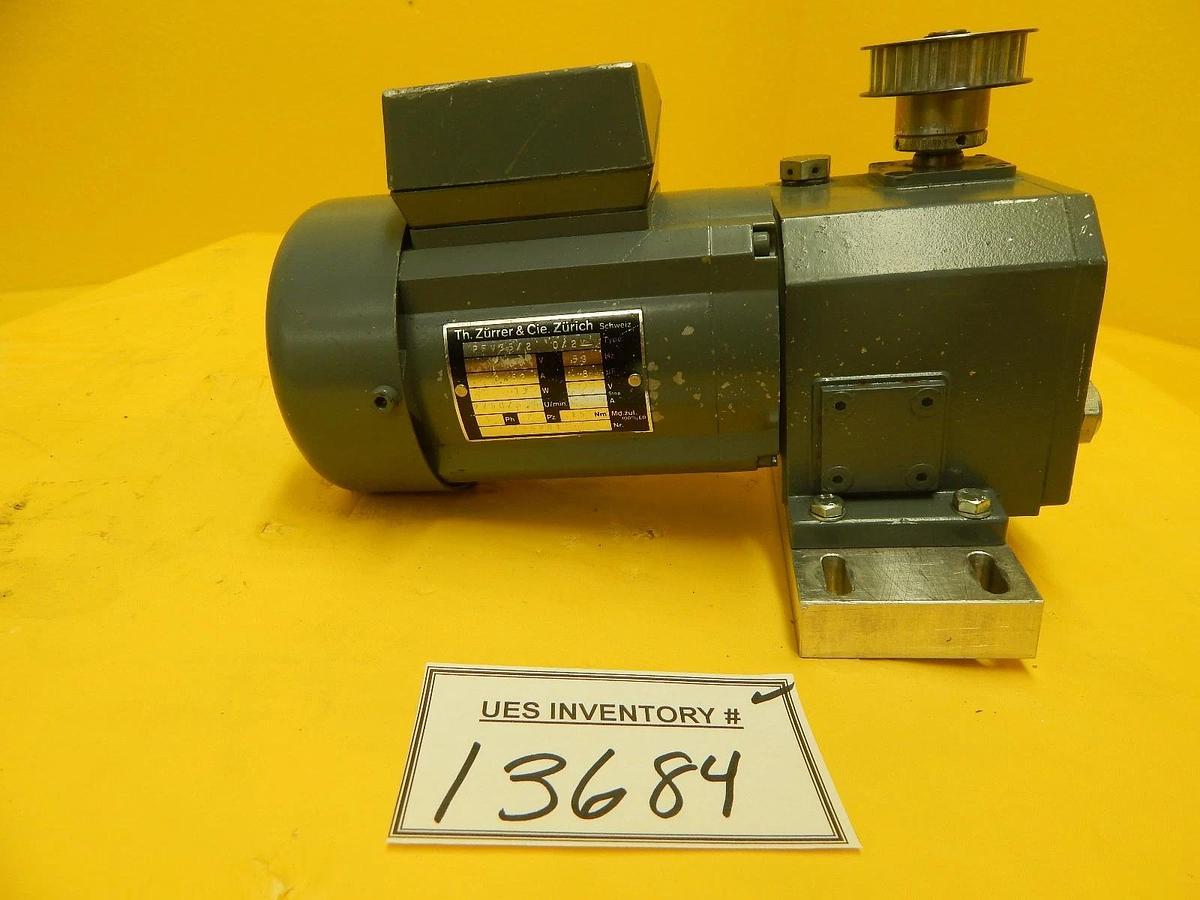 Used Zürrer PFV352 012 V Motor and Gearhead Assembly Balzers LLS 801 Used Working