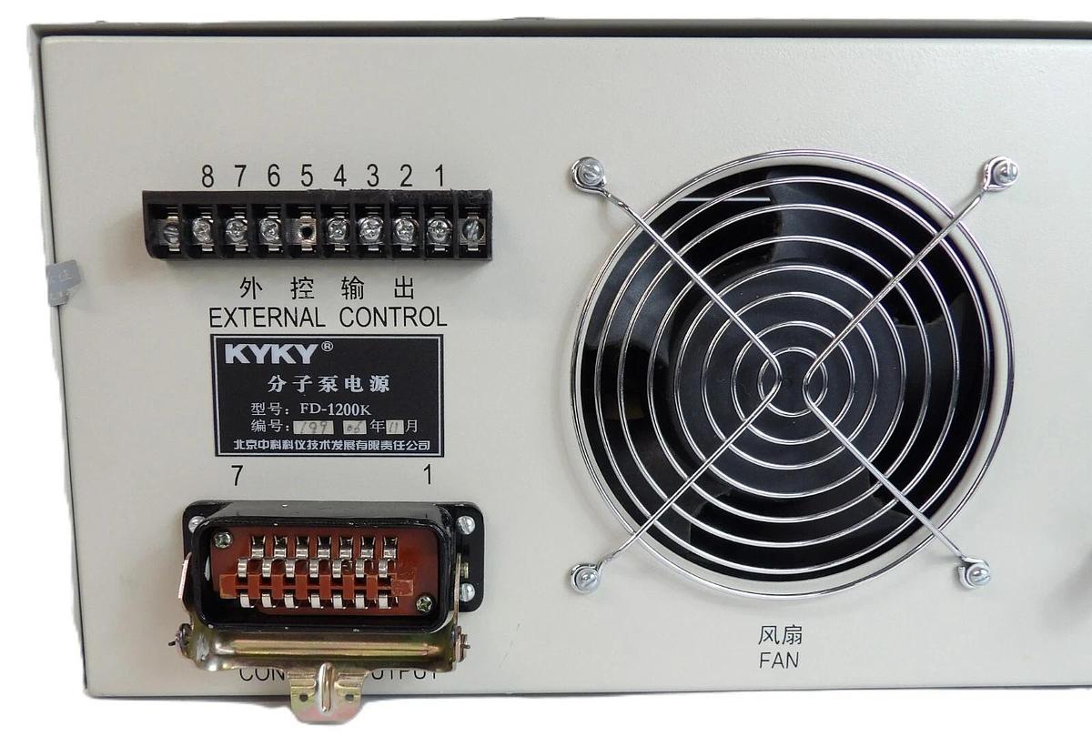 Used KYKY Technology FD-1200K Turbomolecular Pump Controller Module Working Surplus
