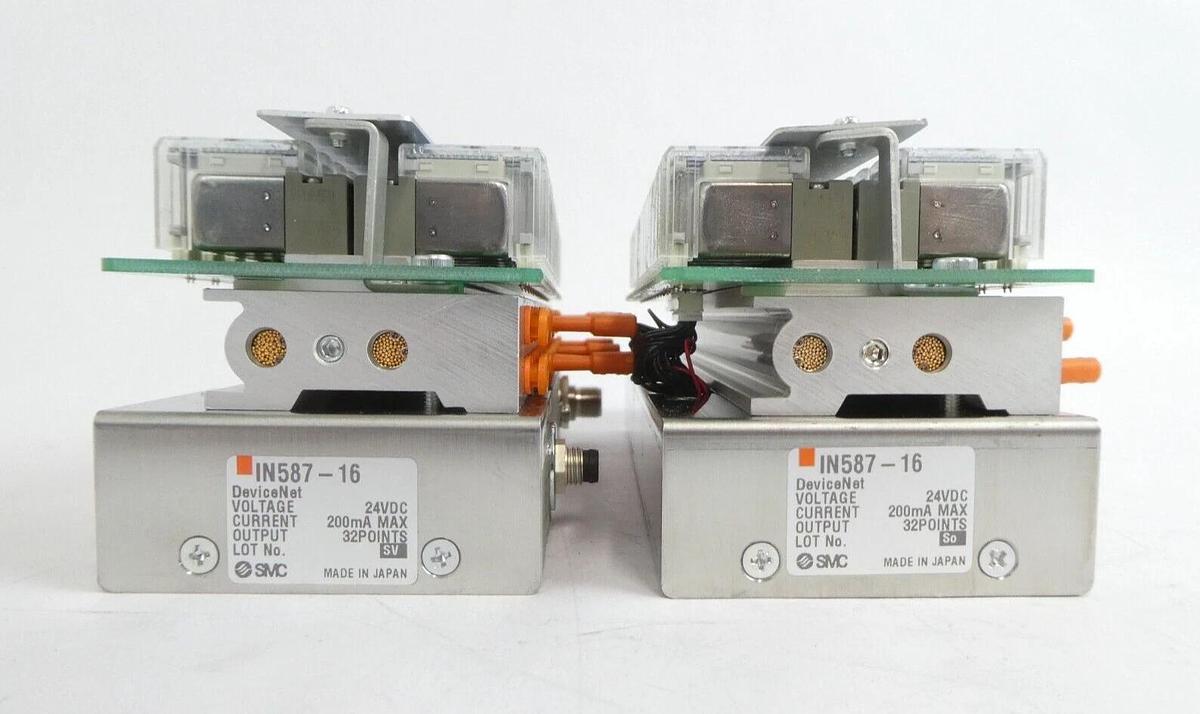 Used SMC IN587-16 16-Port Pneumatic Manifold Assembly Reseller Lot of 6 Working