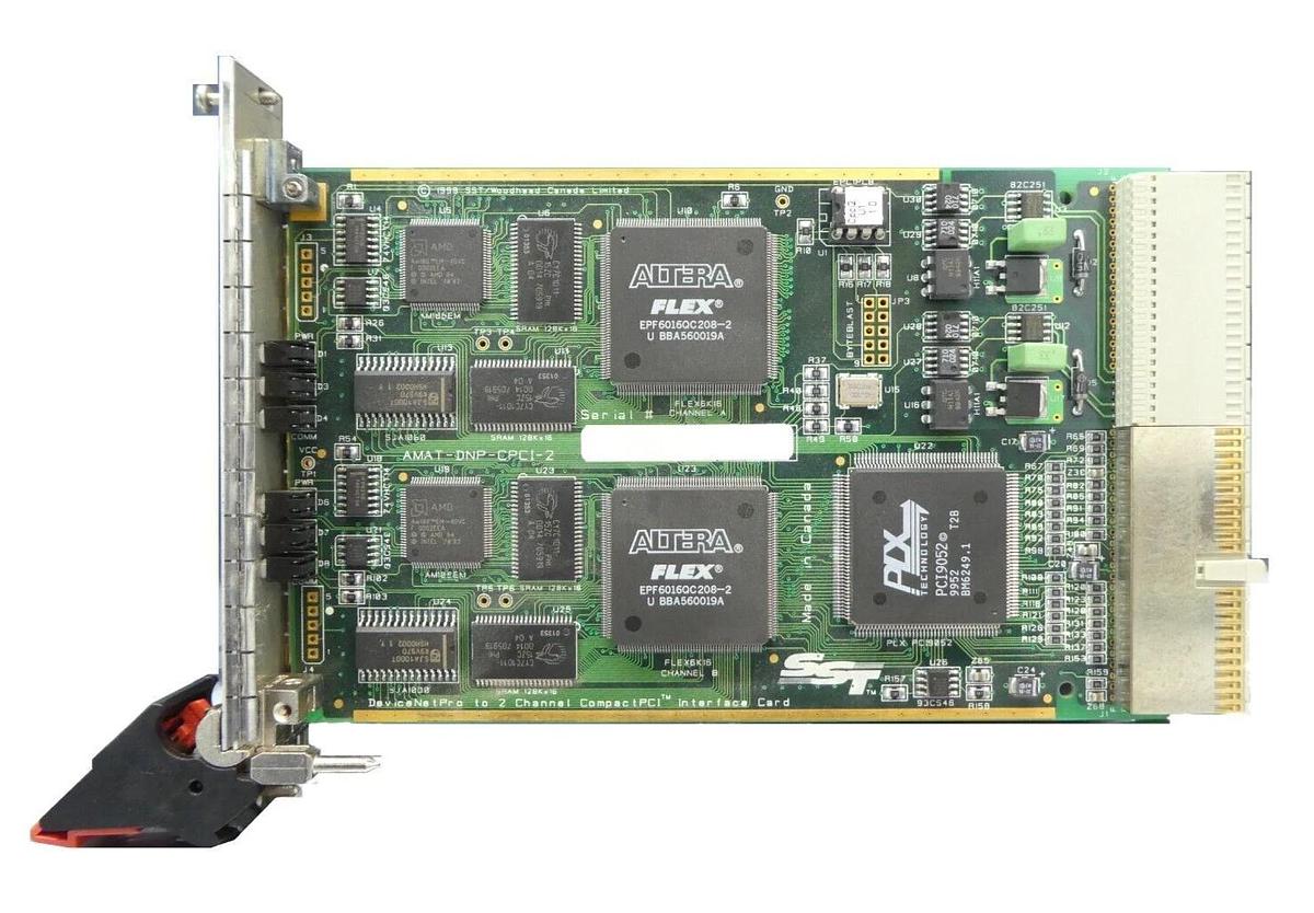 Used SST Woodhead AMAT-DNP-CPCI-2 DeviceNet 2 Channel Interface PCB Card Working