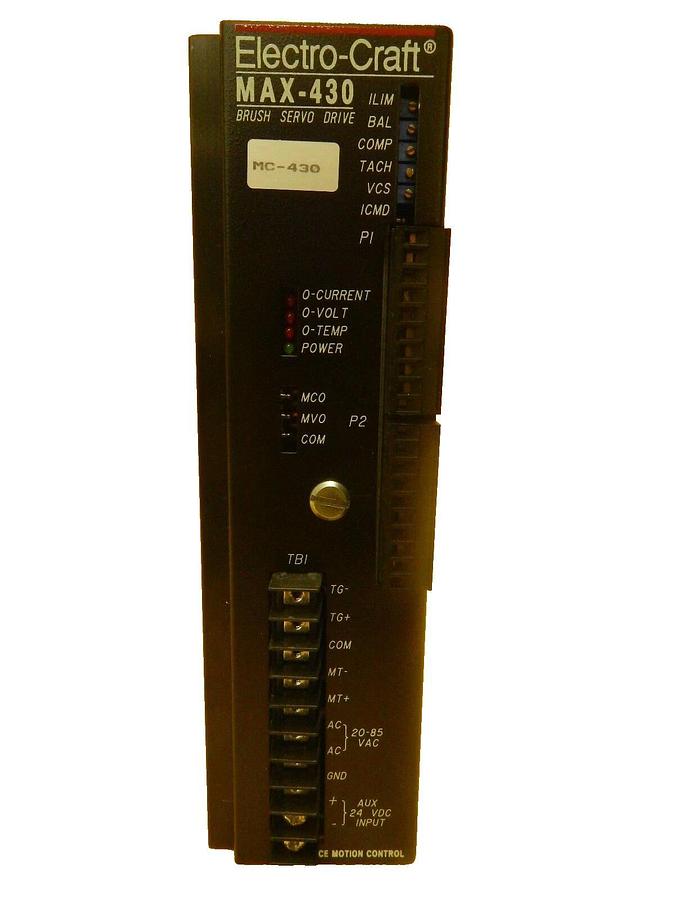 Used Electro-Craft MAX-430 Brush Servo Drive Reliance Motion Control Working