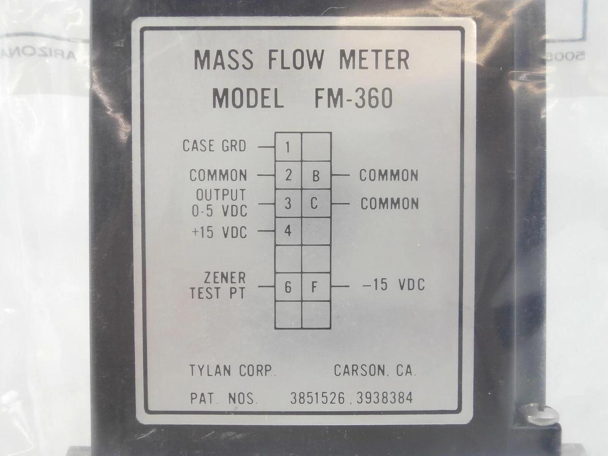 Refurbished Tylan FM-360 Mass Flow Meter 1 SLPM N2 OEM Manufacturer Refurbished