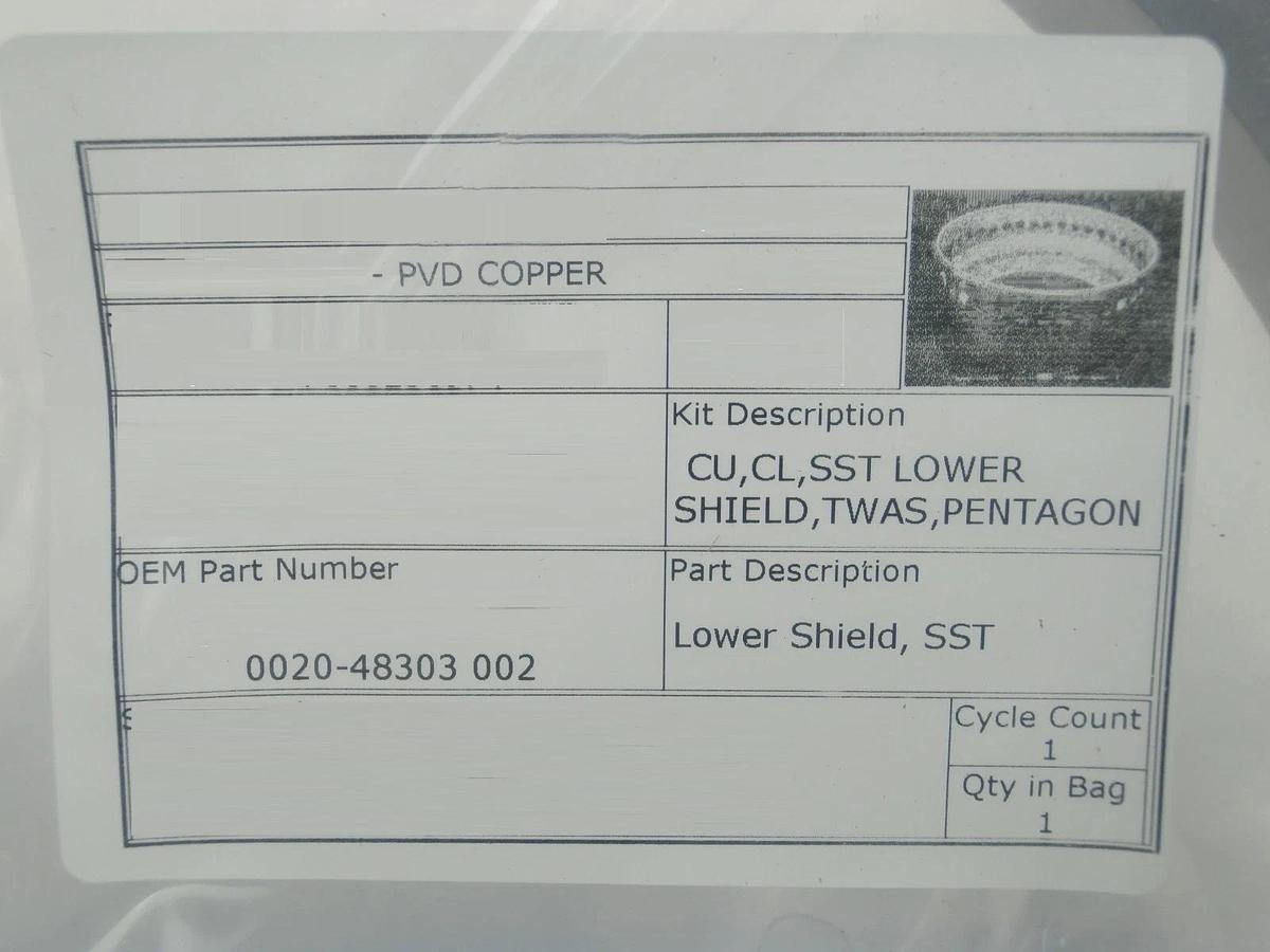 Refurbished AMAT Applied Materials 0020-48303 Lower Shield SST Copper Refurbished