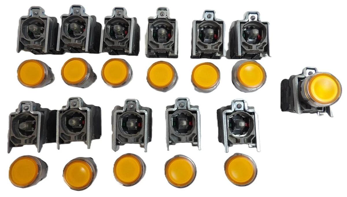 Used Schneider Electric XB4BW35B5 LED 22mm Push Button Switch Lot of 12 Working