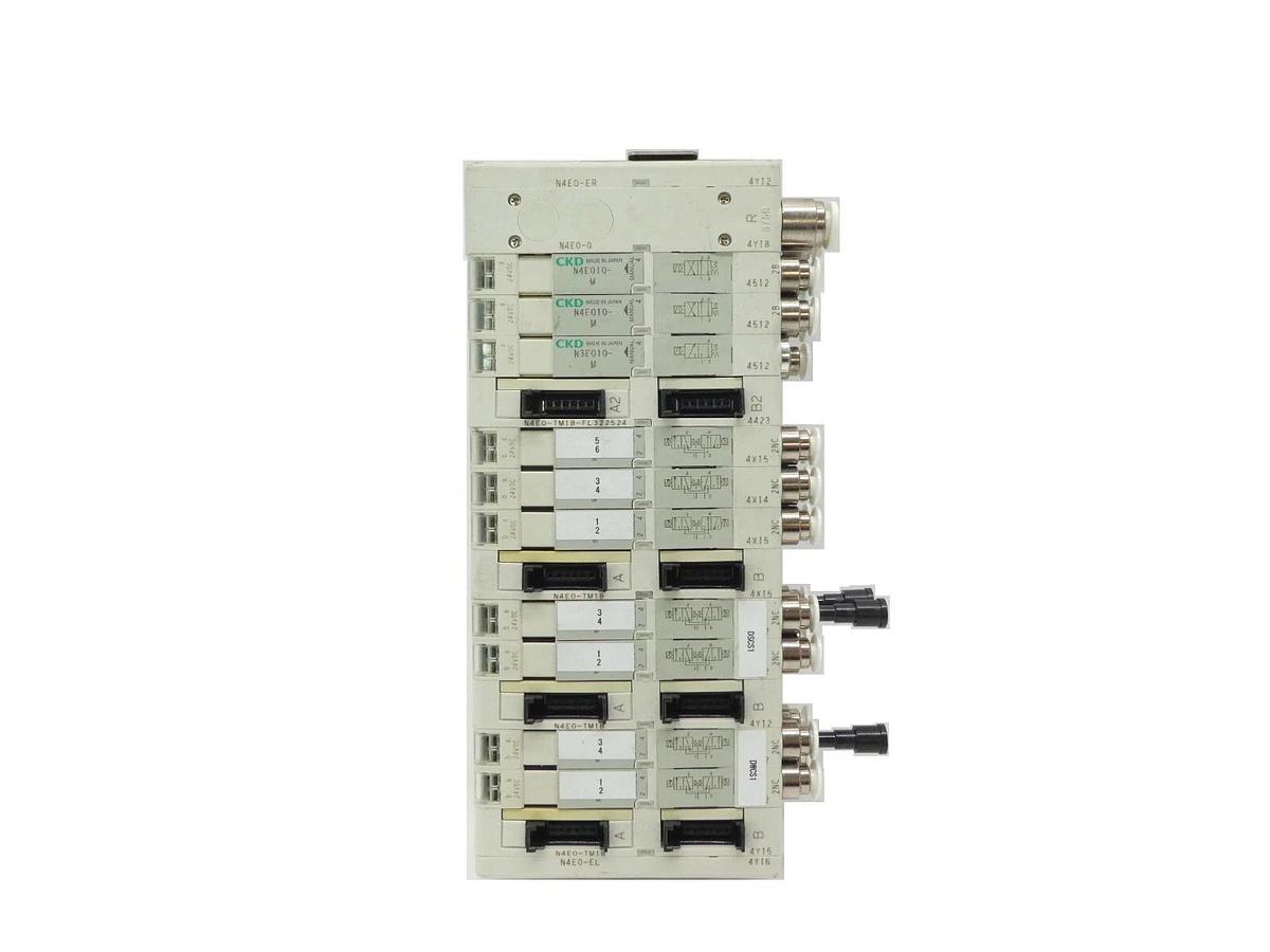 Used CKD N4E0 Series 10-Port Pneumatic Manifold N4E0-ER N4E0-TM1B N4E0-EL Working