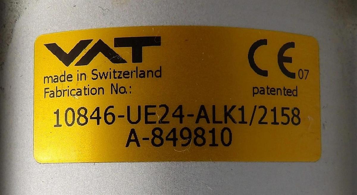 Used VAT 10846-UE24-ALK1 UHV Ultra High Vacuum Gate Valve No Sensor Working