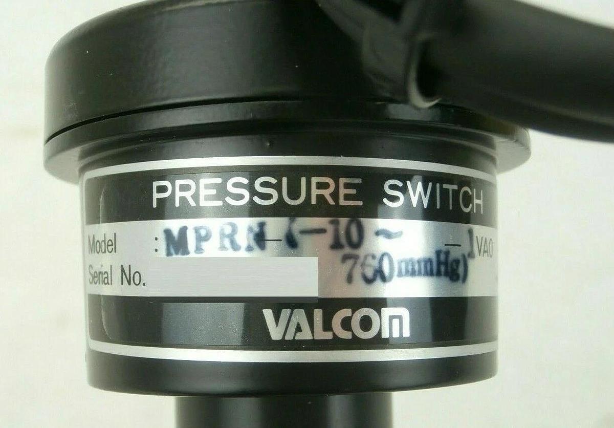 Used Valcom MPRN-(-10~760mmHg)-1VAO-4-TL Pressure Switch TEL ID86-003510-15 Used