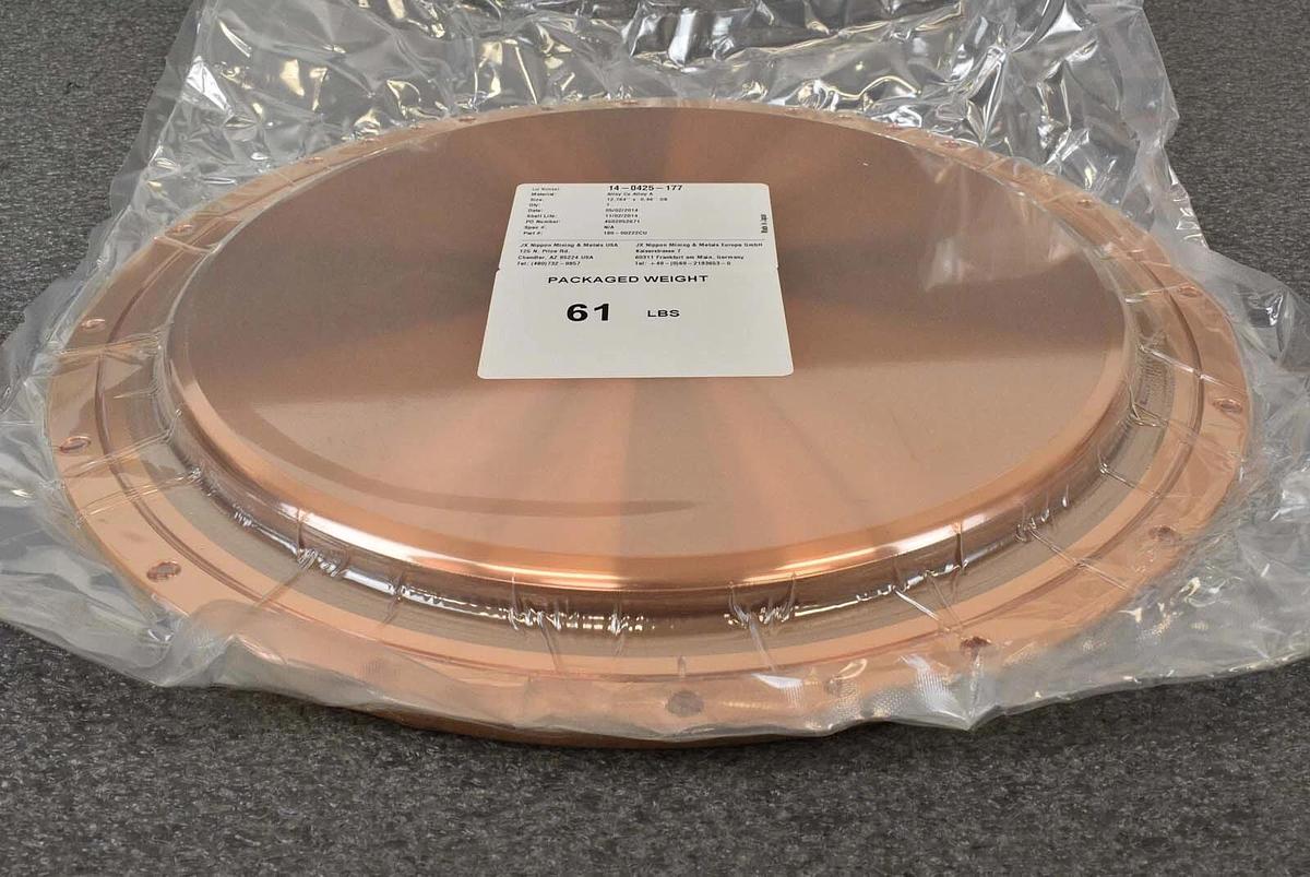 Used Applied Materials FNQ-CAC-000212D CU TARGET, ALLOY A LOW BUMP 12.764" X 0.46"