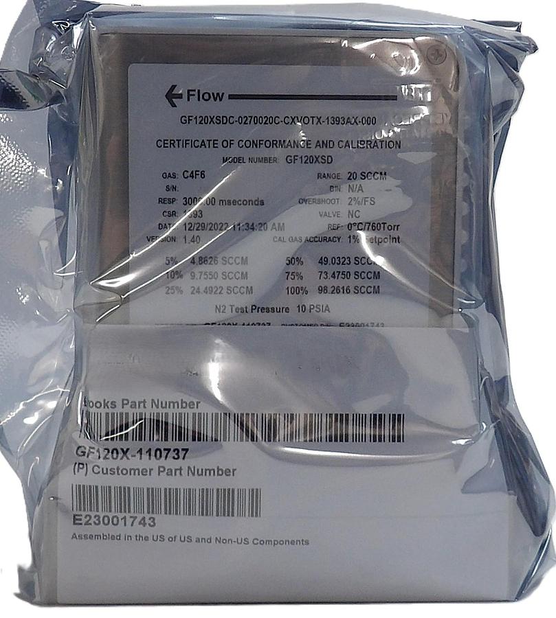 Brooks Instrument GF120X-110737 Mass Flow Controller MFC 20 SCCM New