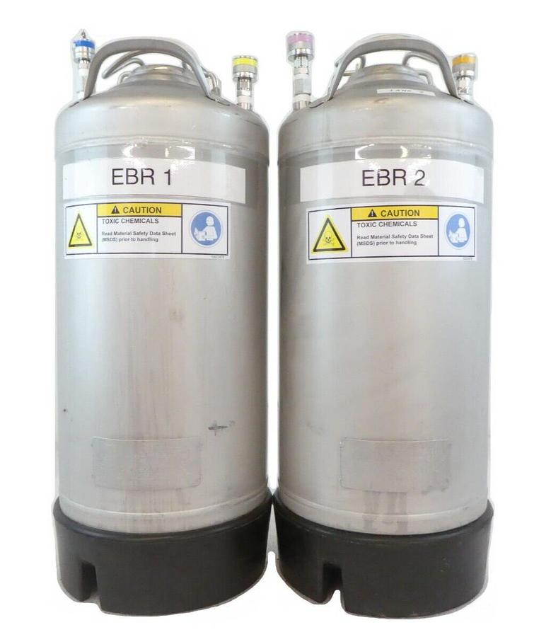 Used Alloy Products 72 20L 5G Photoresist EBR Solvent Stainless Tank Lot of 2 Working