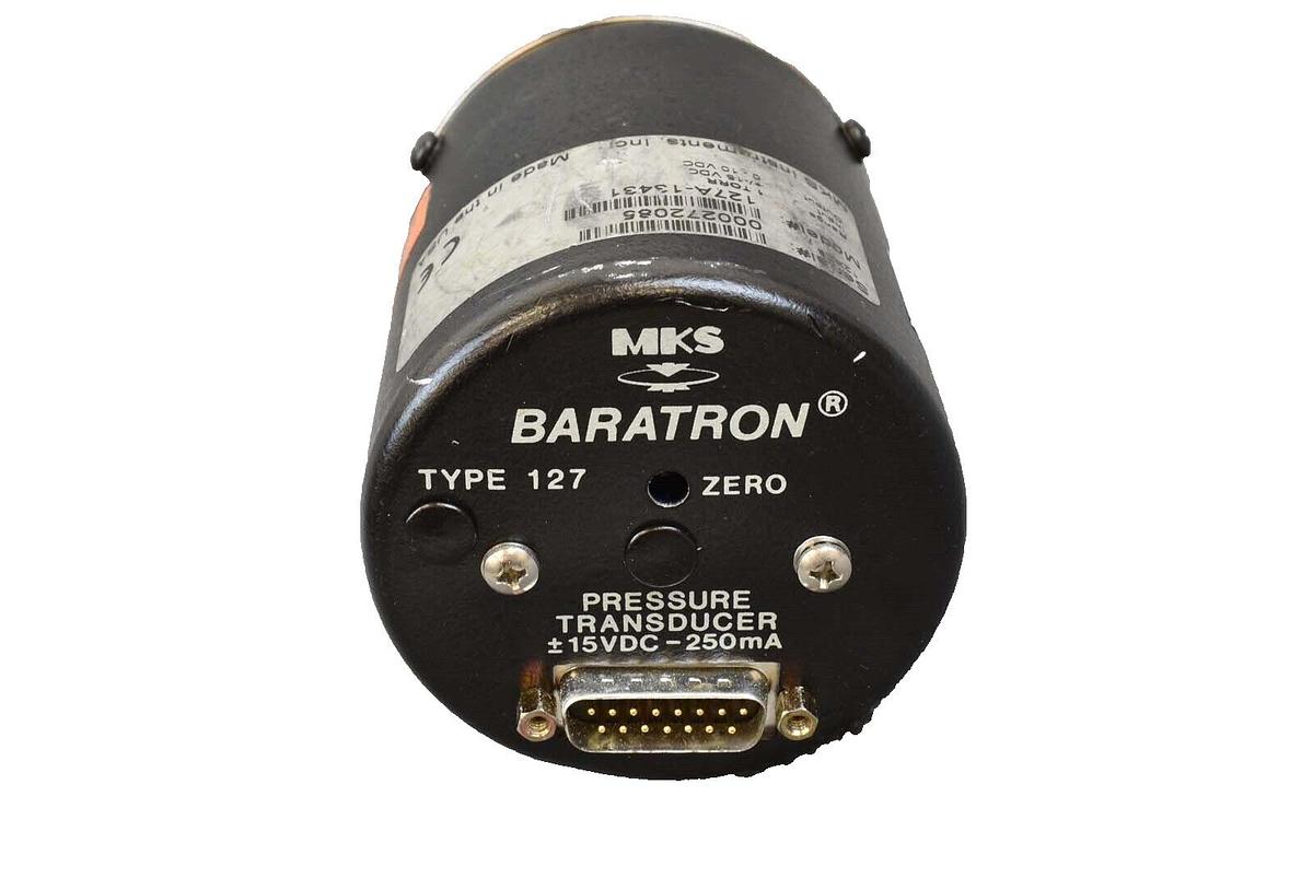 Used MKS Instruments 127A-13431 Baratron Pressure Transducer Type 127 Tube Working