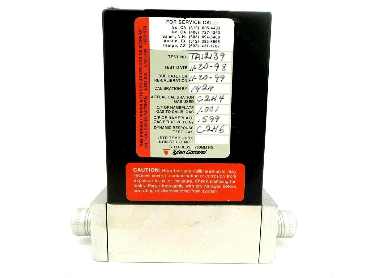 Used Tylan General FC-2900MEP Mass Flow Controller MFC 50 SCCM SiH4 2900 Working