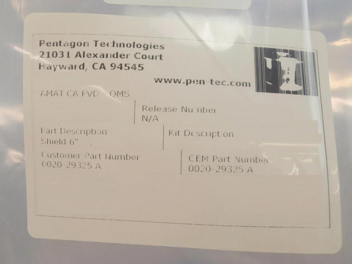 Refurbished AMAT Applied Materials 0020-29325 PVD 6" Shield Clamped Vectra IMP Refurbished