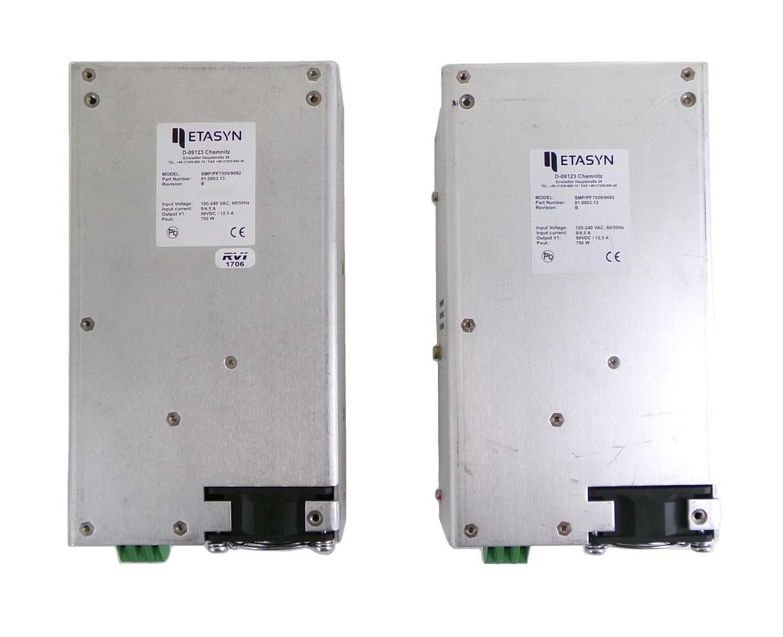 Used Etasyn 91.0003.13 Turbo Pump Power Supply Module SMP/PF7559/9092 Lot of 2 Spare